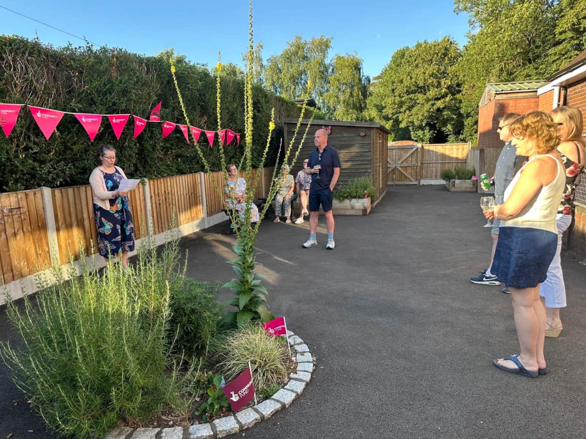 Aston by Stone Village Hall courtyard opens — Stone news photo
