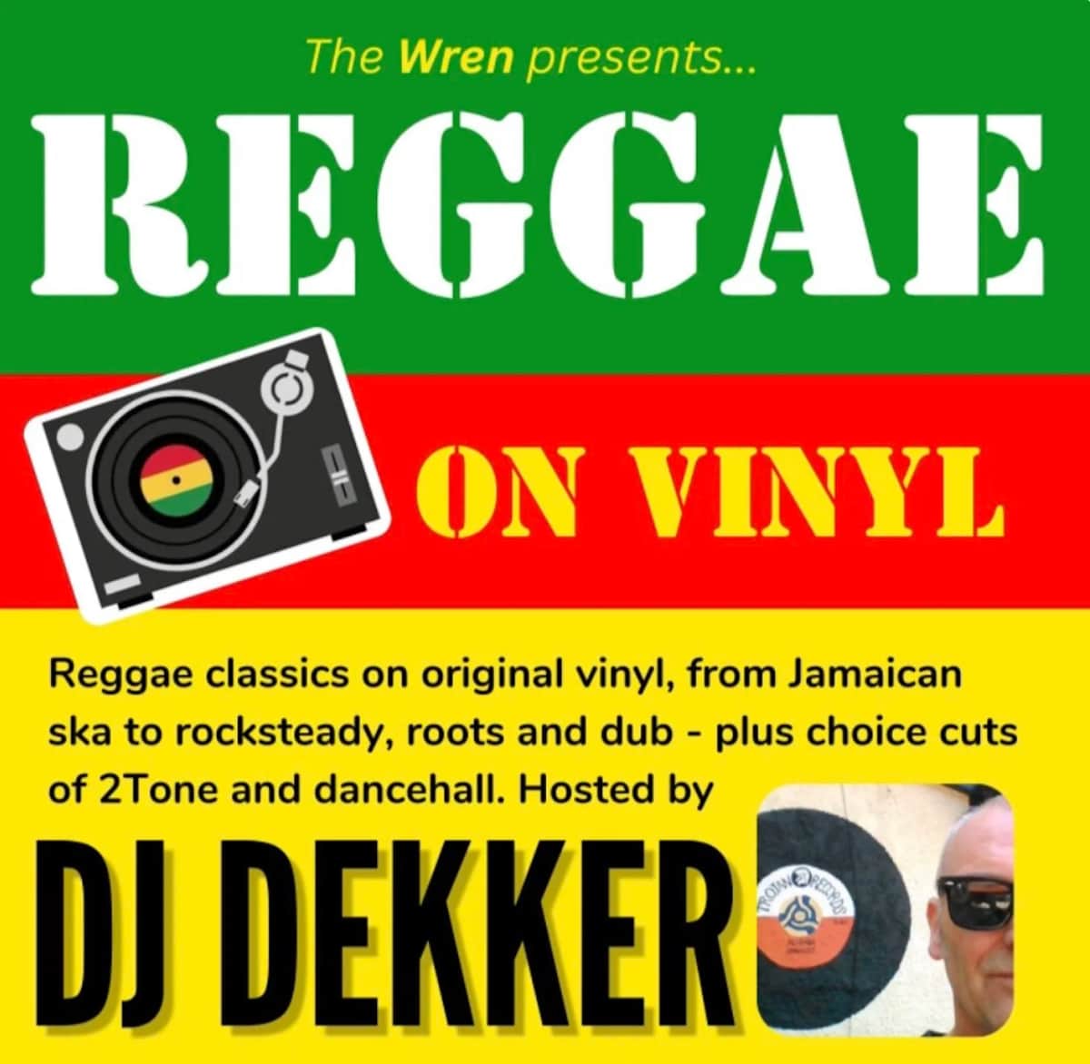 Free Reggae Vinyl Night at The Wren, Stone — Stone news photo