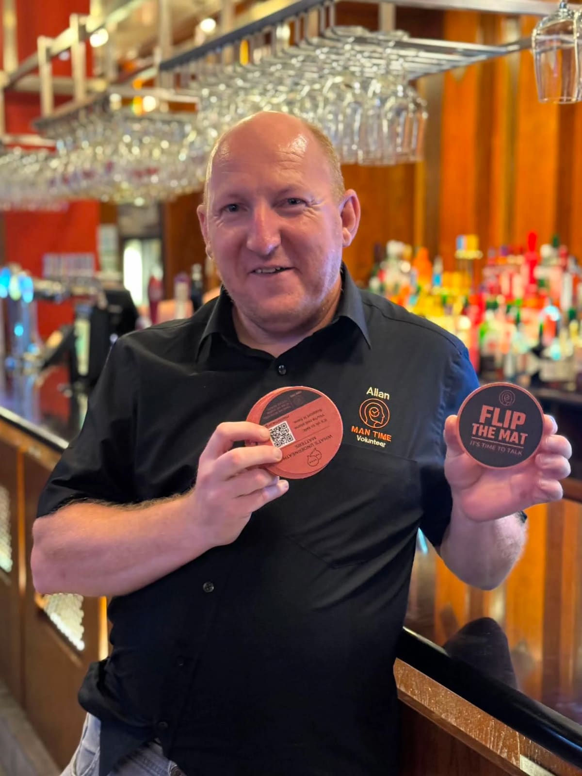 Man Time Launches 10,000 Beer Mat Campaign in Stone — Stone news photo (A Little Bit of Stone)