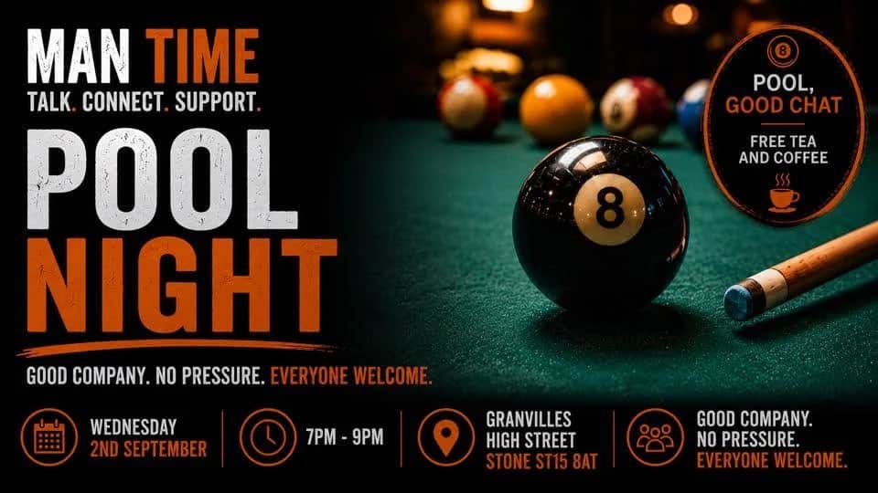 A free evening of pool and informal conversation is being held at Granvilles in Stone next week. — Stone news photo