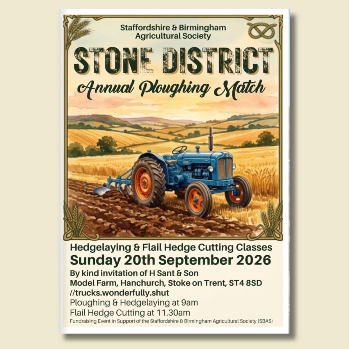 Hanchurch to host Stone District annual ploughing match — Stone news photo